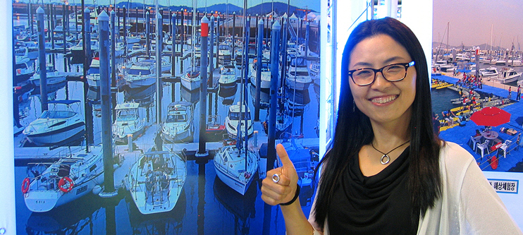 보트쇼 기간 내 보도사진을 전담 촬영한 이민정 작가.