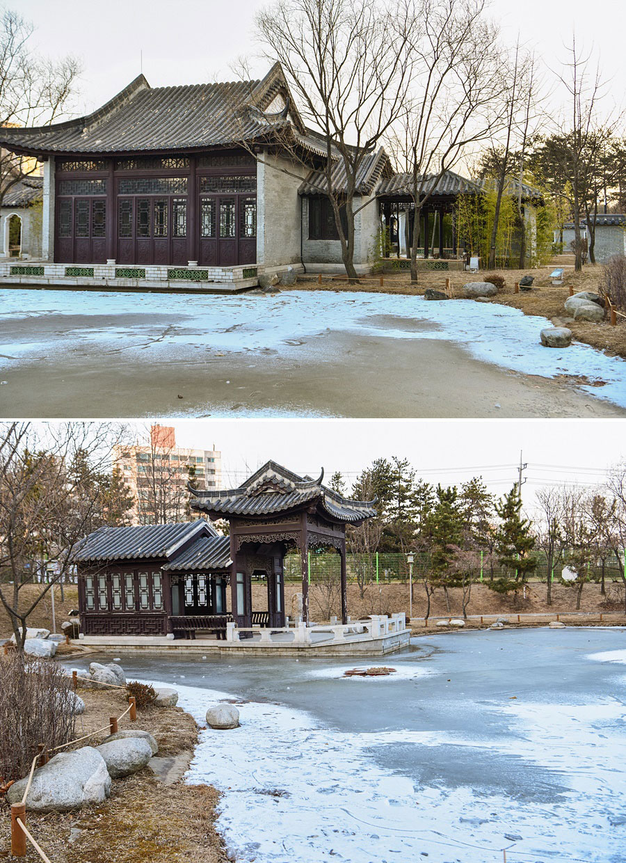 첫눈 내리면 예쁜 공원 수원 효원공원