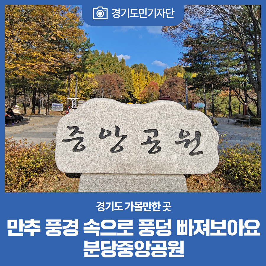 [경기도민기자단] 분당중앙공원의 만추 풍경 속으로 풍덩 빠져보아요!