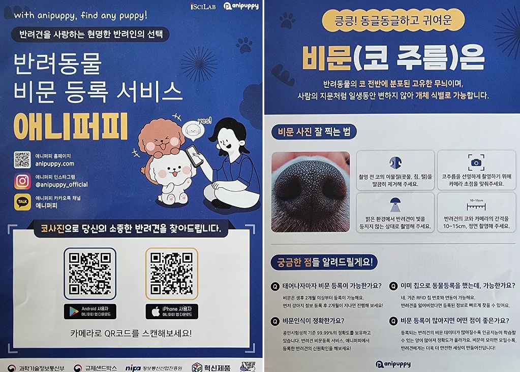 반려동물 비문 등록 서비스 애니퍼피
