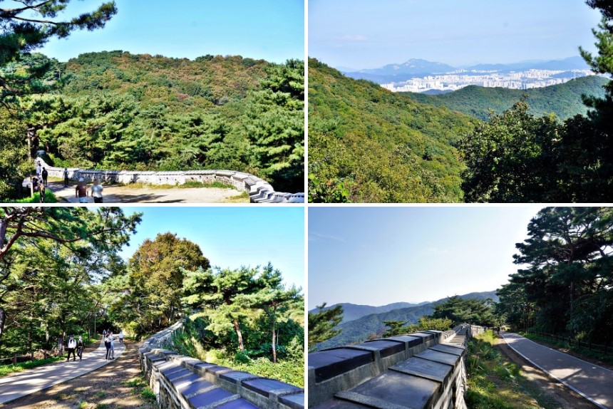 남한산성 성곽길과 능선
