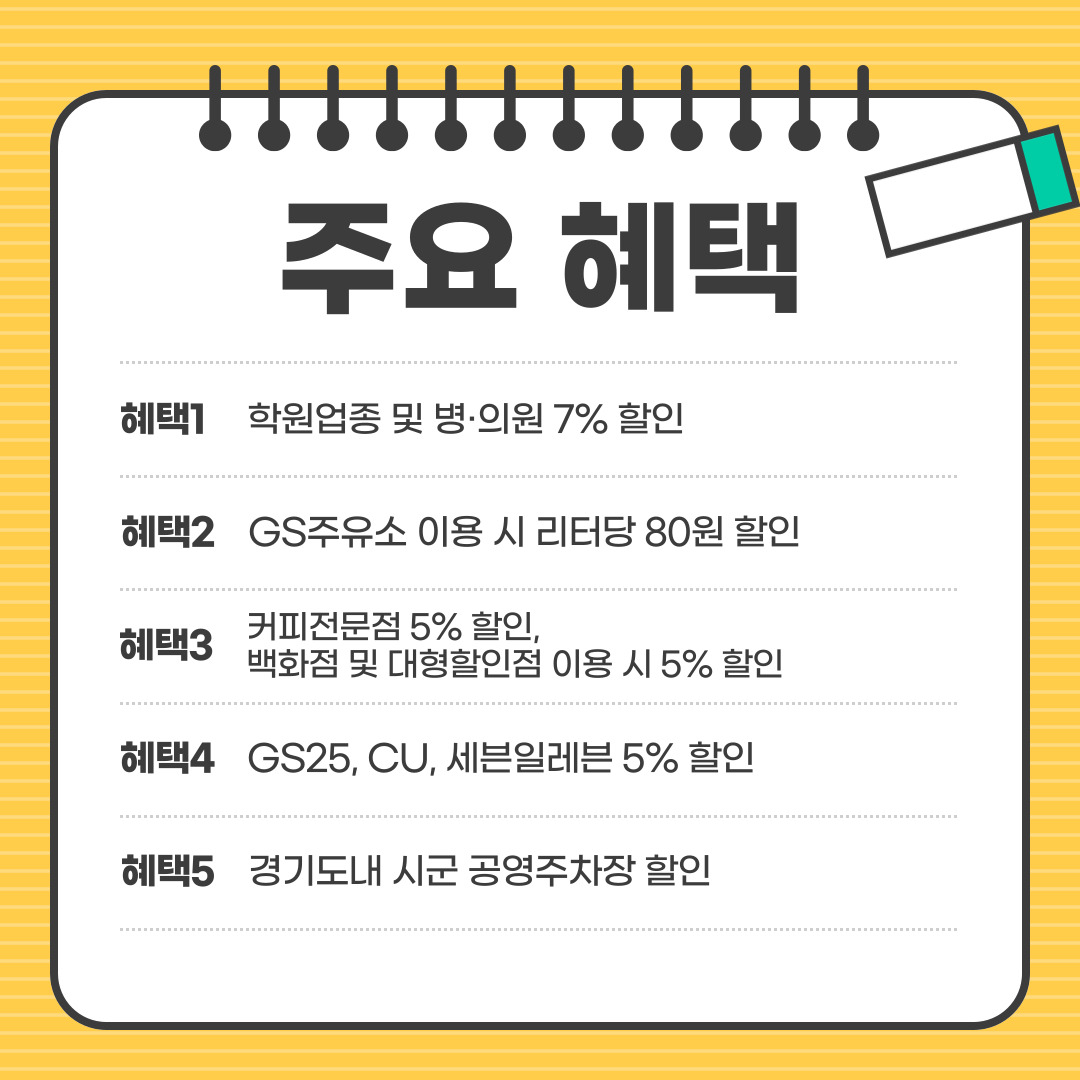 경기 아이플러스 카드 주요 혜택