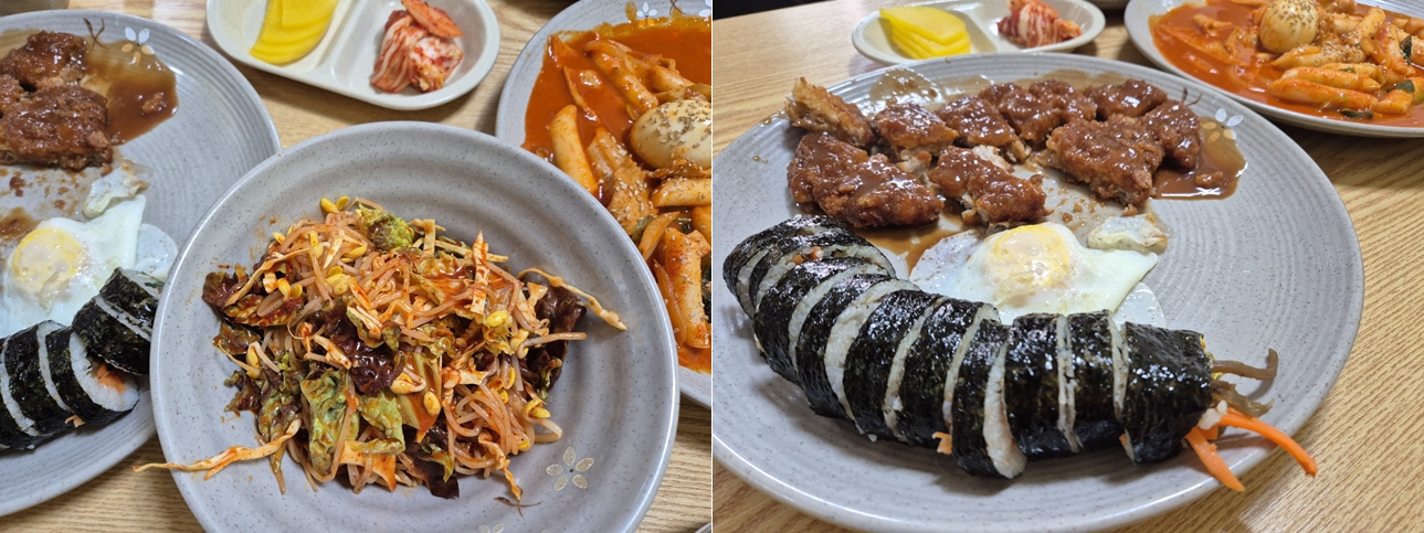 세트 메뉴에 단품 하나면 세 식구가 충분히 먹을 수 있는 한상차림