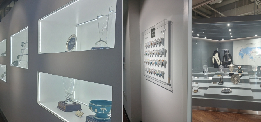 박세리 기념관 안에 있는 전시물들이다.  