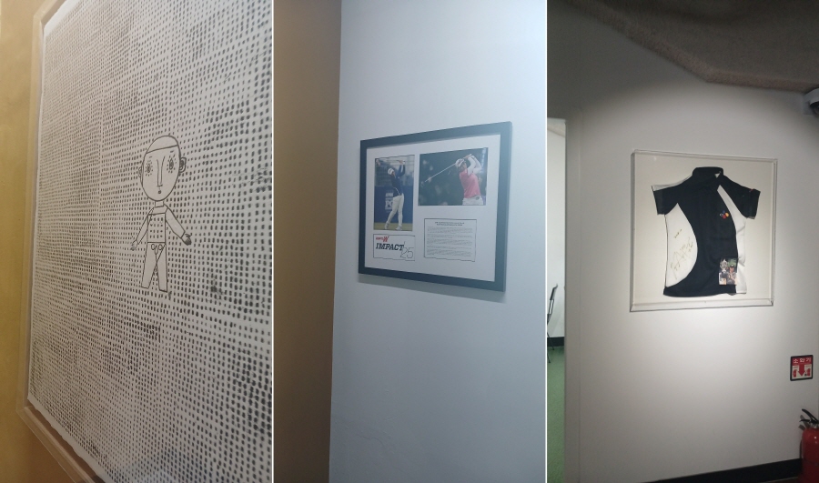 박세리 감독과 관련한 물건들이다. 