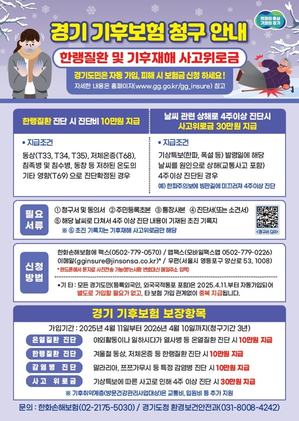 경기 기후보험 청구 안내. ⓒ경기도청