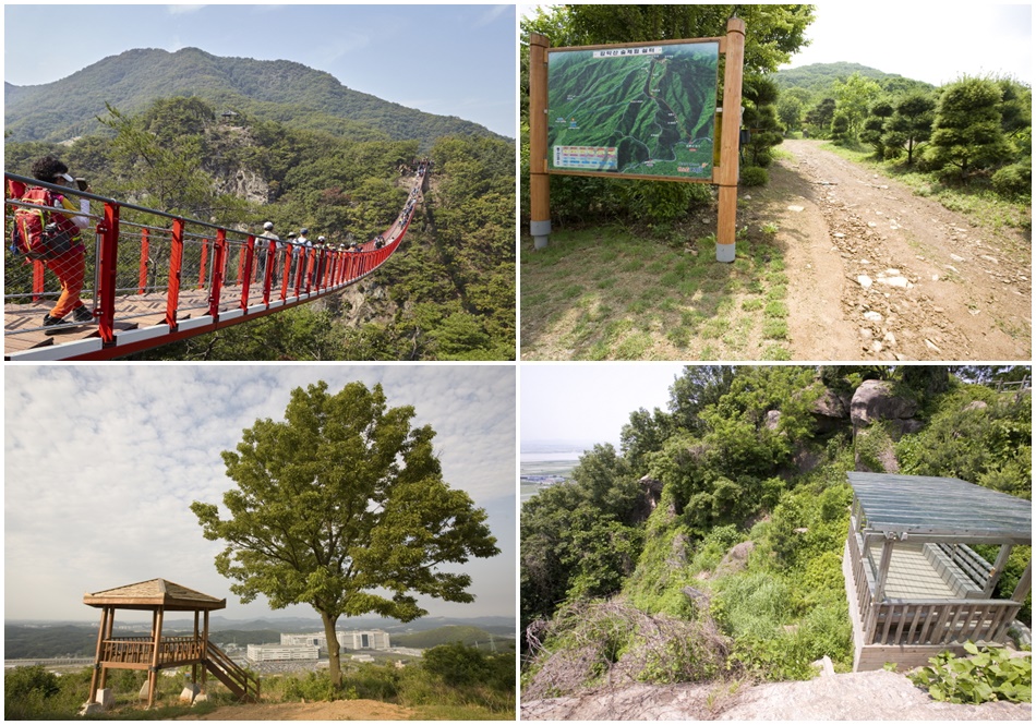 (시계 방향으로) 파주 감악산, 심학산, 월롱산. ⓒ경기관광포털, 파주시청