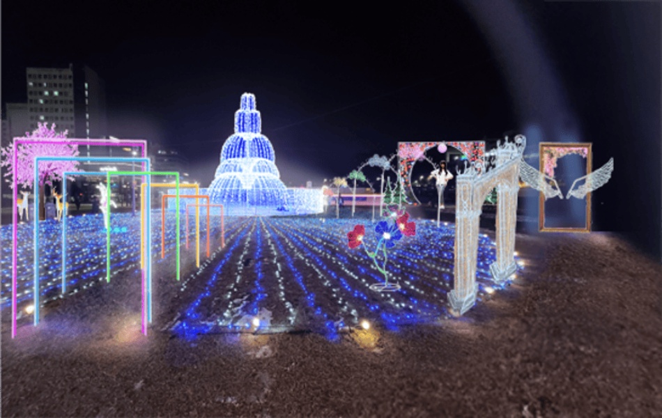 경기평화광장에서는 12월 1일부터 2026년 2월 18일까지 &lsquo;경기평화광장 겨울 빛 축제&rsquo;가 열린다. ⓒ경기도청