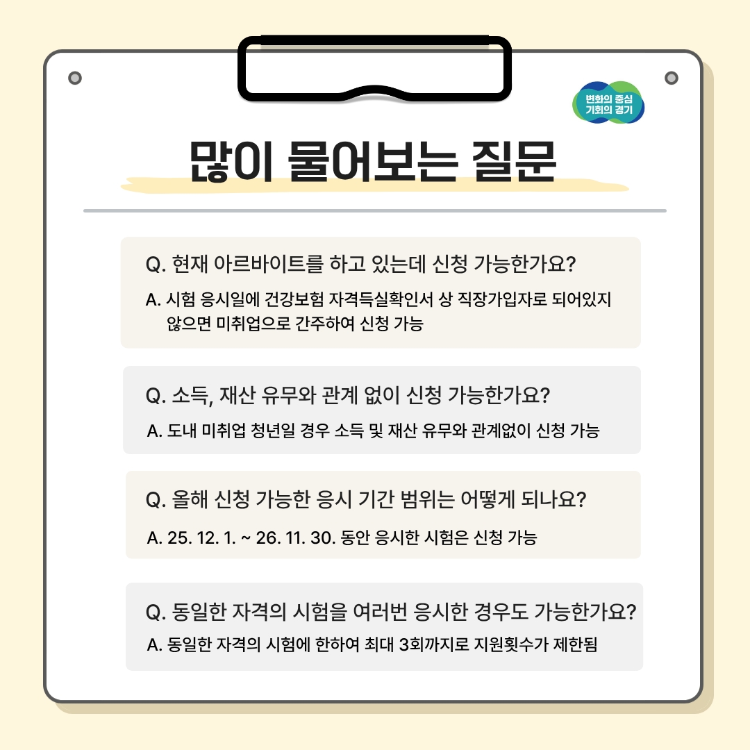 경기청년 역량강화 기회지원 사업에 대해 자주 하는 질문 ⓒ 김서연 기자