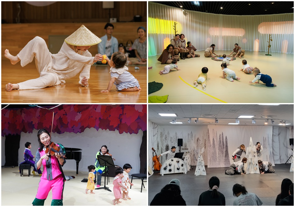 ‘생명을 키우는, 쌀의 이야기’, ‘나뭇잎배 부엉이 숲’, ‘쿠웅~따 사안~책!’, ‘빨간열매’ 등 참여작 자료 사진. ⓒ 경기문화재단