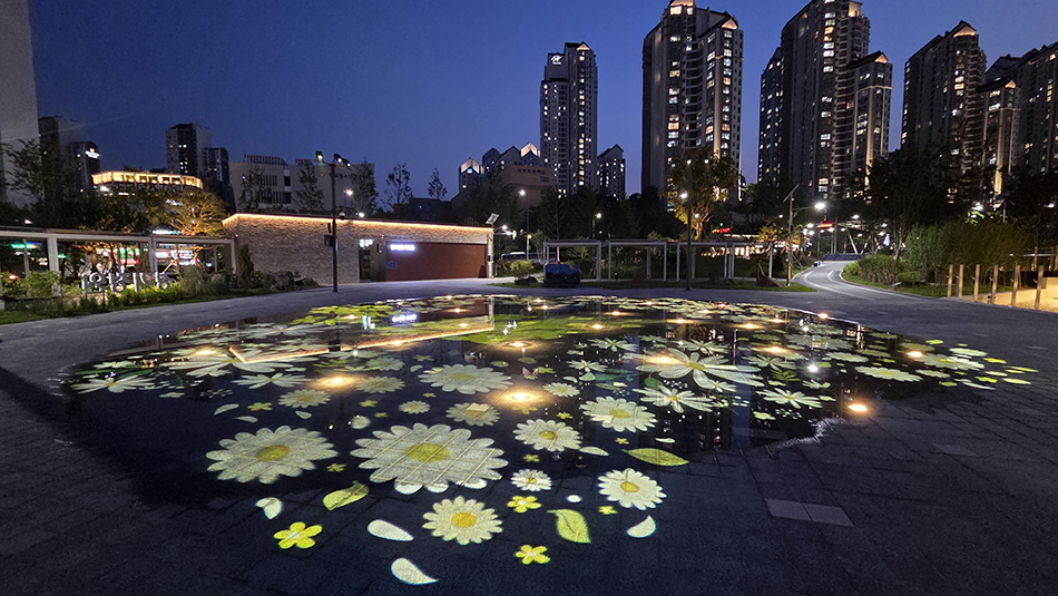 평화연못 야간조명(봄) ⓒ 경기도청