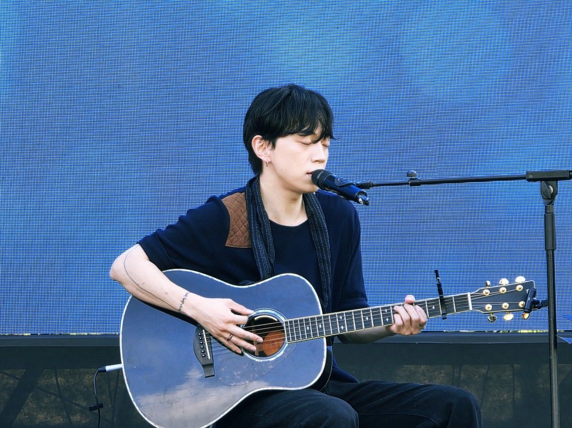 문화예술공연 첫 무대 가수 ‘테종’ ⓒ 유애형 기자