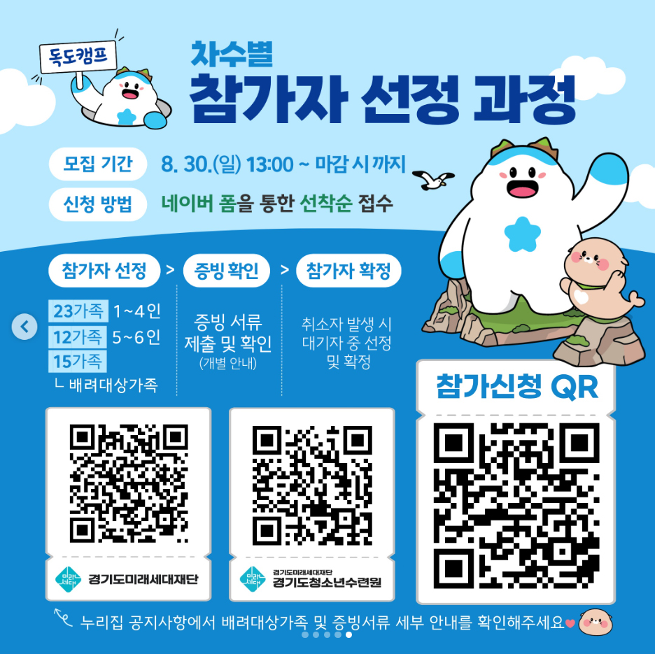 참여가족은 전용 네이버폼을 통해 신청서를 제출하면 선착순으로 접수합니다. ⓒ 경기도청