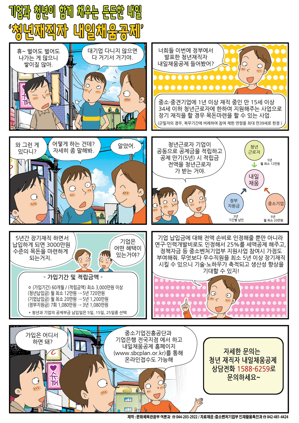 [2018. 7월 정책만화] 청년재직자 내일채움공제