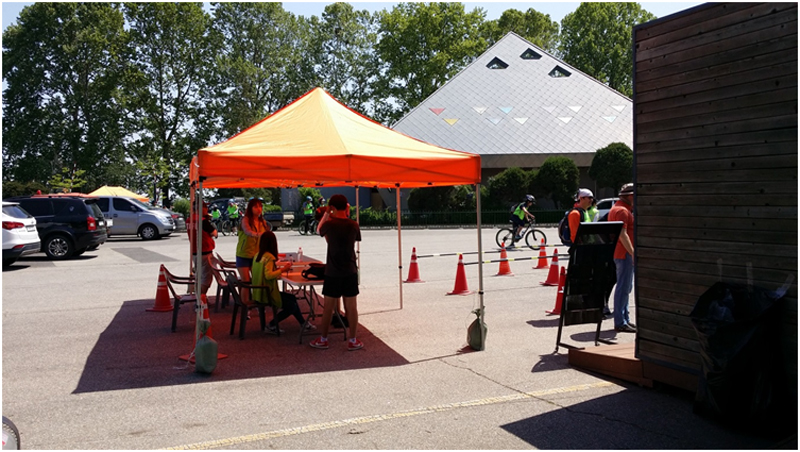 DMZ 자전거 투어 참가자 등록 장소