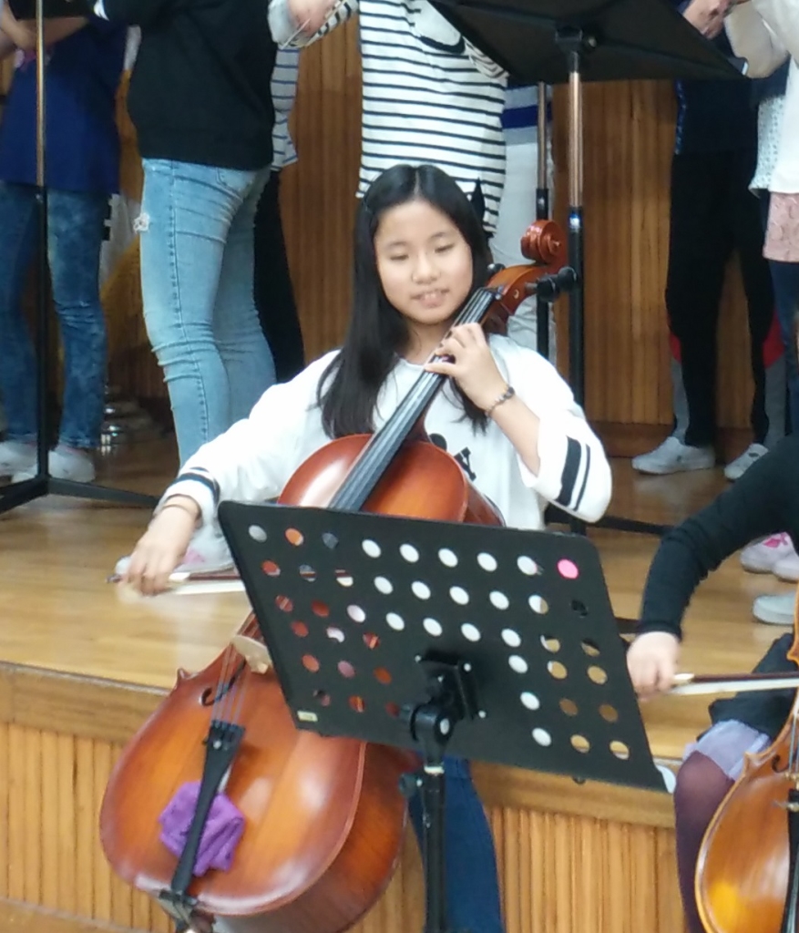 5년째 오케스트라 단원으로 활동하고 있는 임세현(5학년) 학생