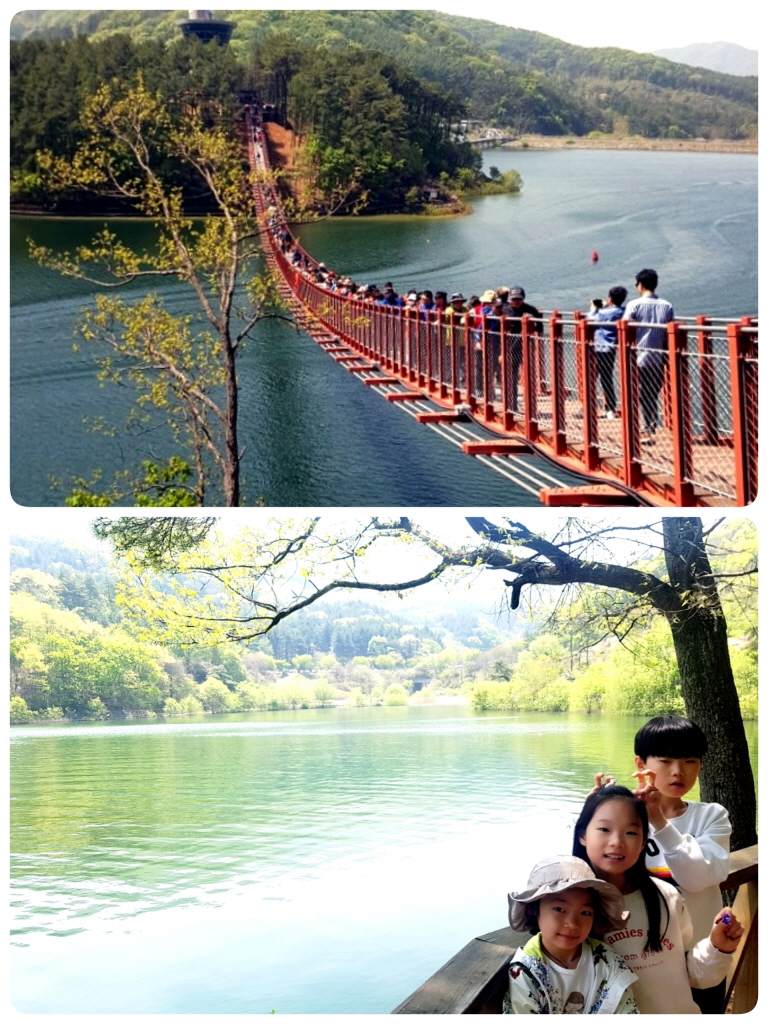 마장호수 출렁다리 풍경과 호수둘레길