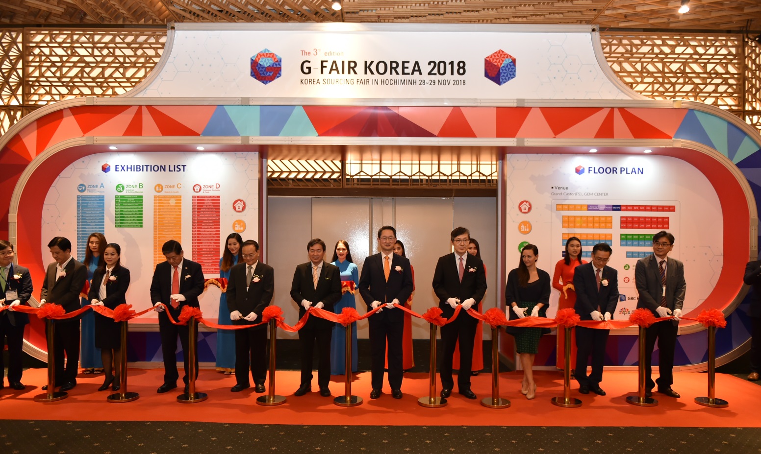 ‘2018 대한민국우수상품전(G-FAIR) 호치민’ 개막식이 28일 오전 11시(현지시각) 베트남 호치민시 젬 센터에서 열렸다.