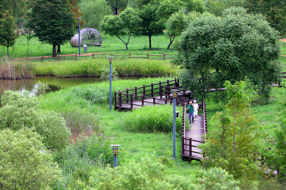 공원 내 조성돼있는 수변산책로도 힐링하기 안성맞춤인 공간이다.