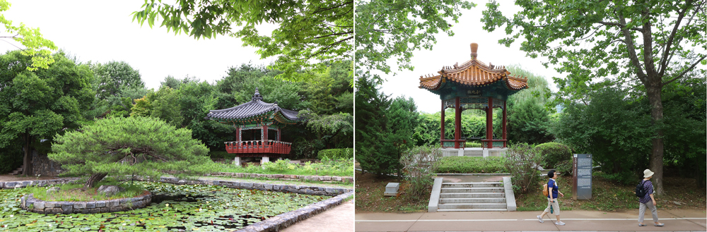 한국의 아름다운 정원을 본떠 만든 ‘전통정원’과 중국 흑룡강성 치치하얼시에서 기증한 육각정자 ‘학괴정’ 등은 호수공원 내 관람포인트이기도 하다.
