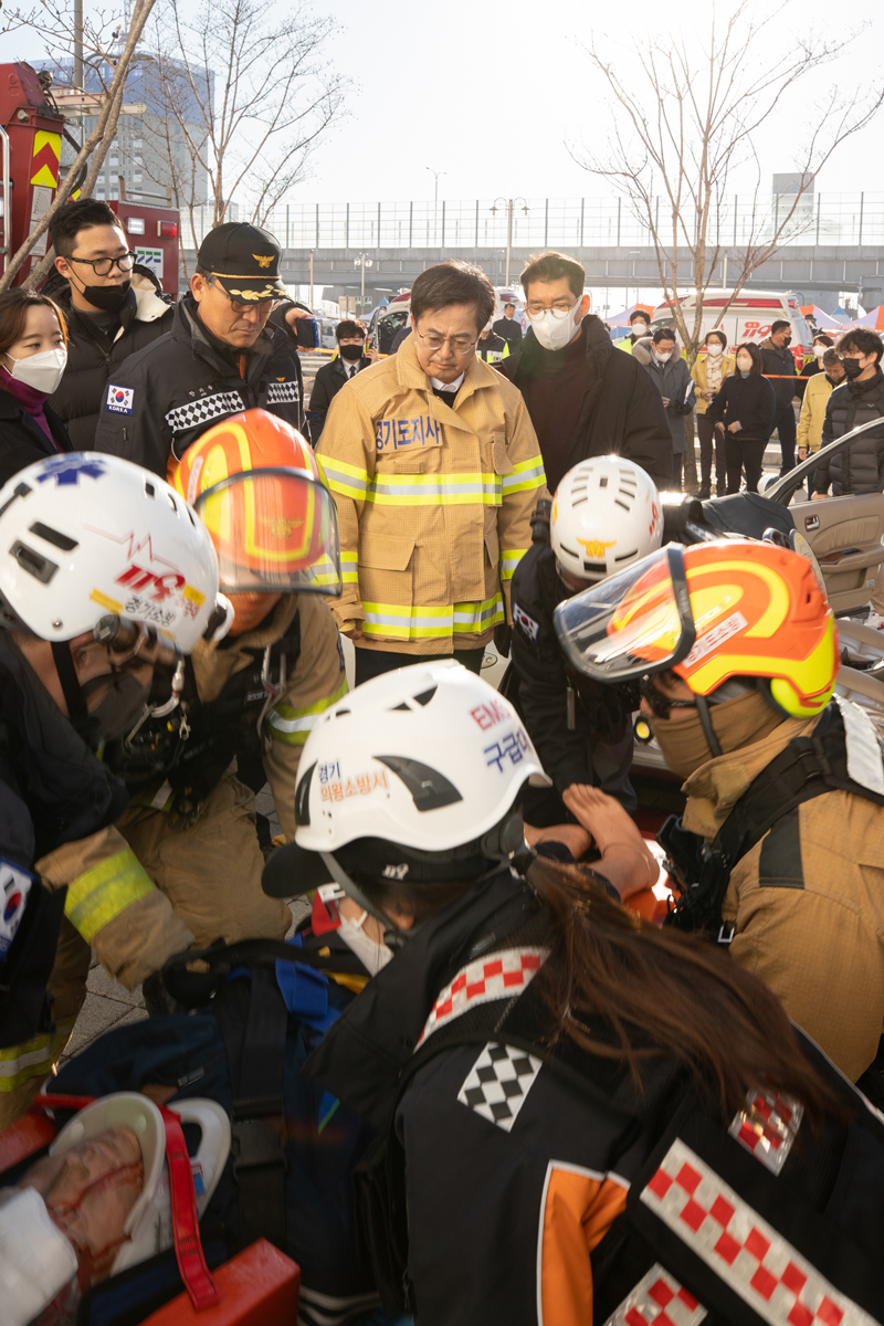 이날 훈련은 도민의 생명과 안전이 위협받는 일이 없도록 하겠다는 김동연 경기도지사의 약속을 실행으로 옮긴 첫 번째 기관 합동훈련이다. 