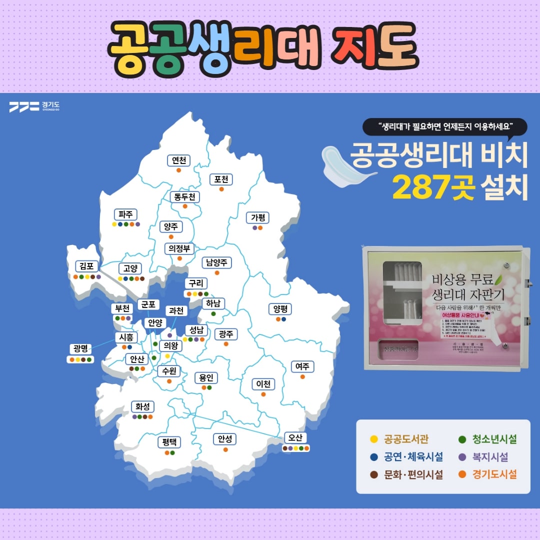 경기도 여성청소년 생리용품 보편 지원사업