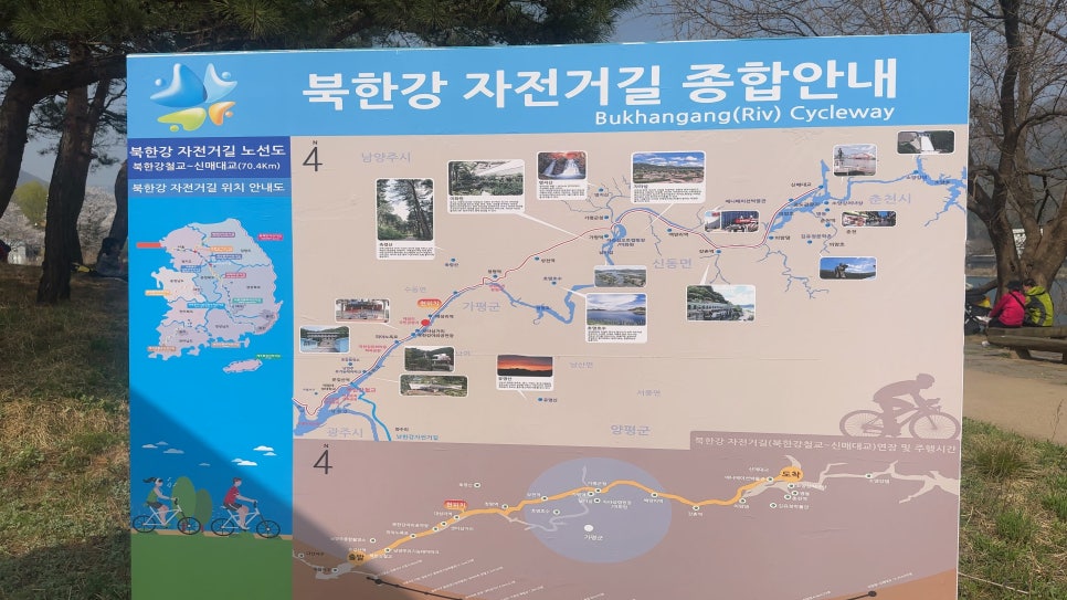 북한강 자전거길 종합안내판