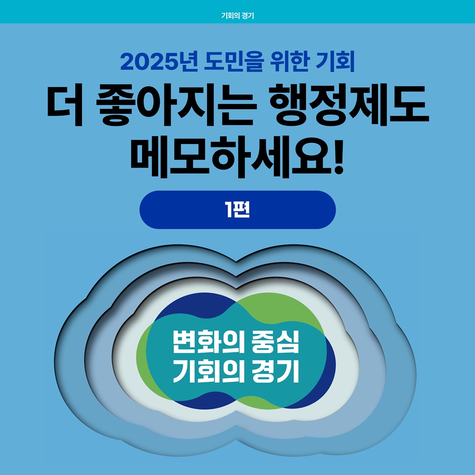 2025년 도민을 위한 기회인 ‘더 좋아지는 행정제도’ 소개합니다. 관심있는 부분은 메모하세요!