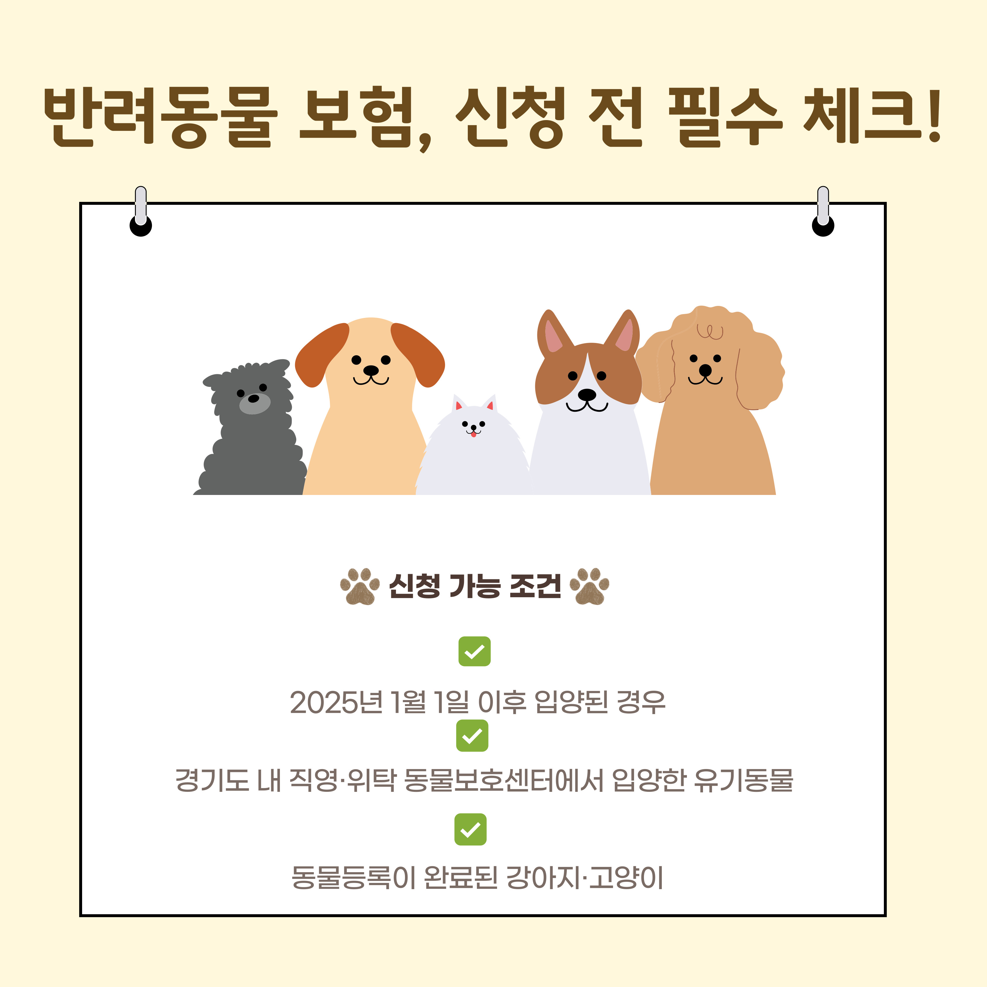 반려동물 보험 신청 가능 조건