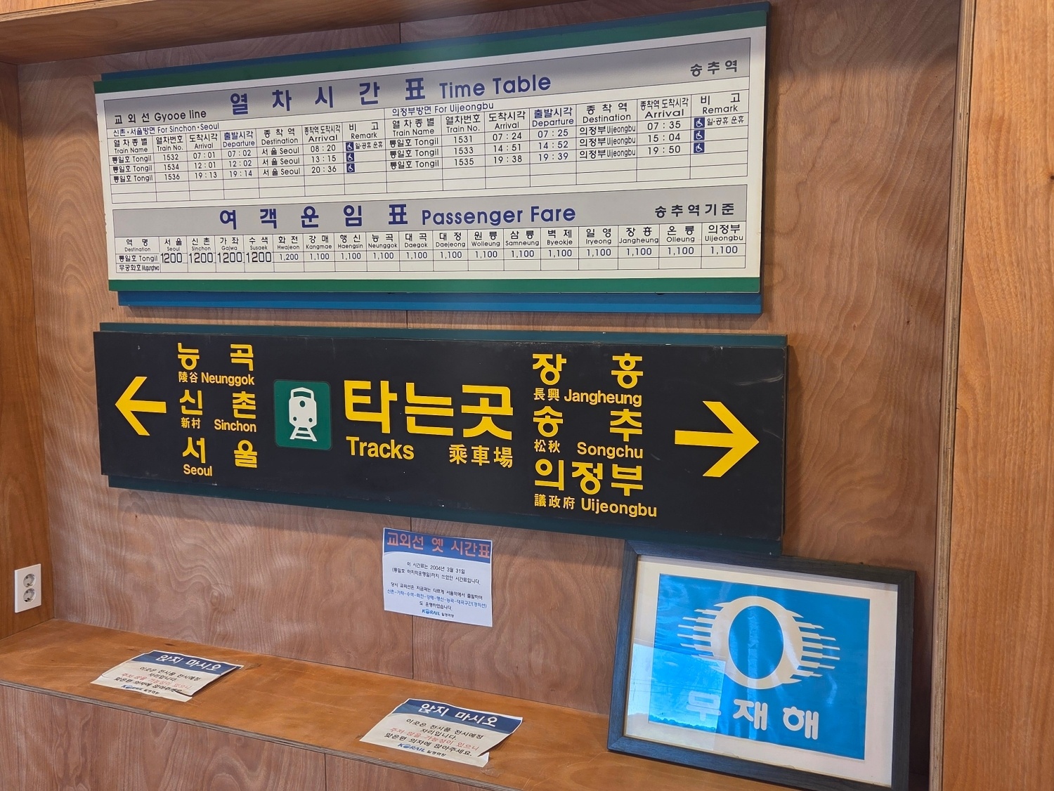일영역 철도미니박물관 전시 모습