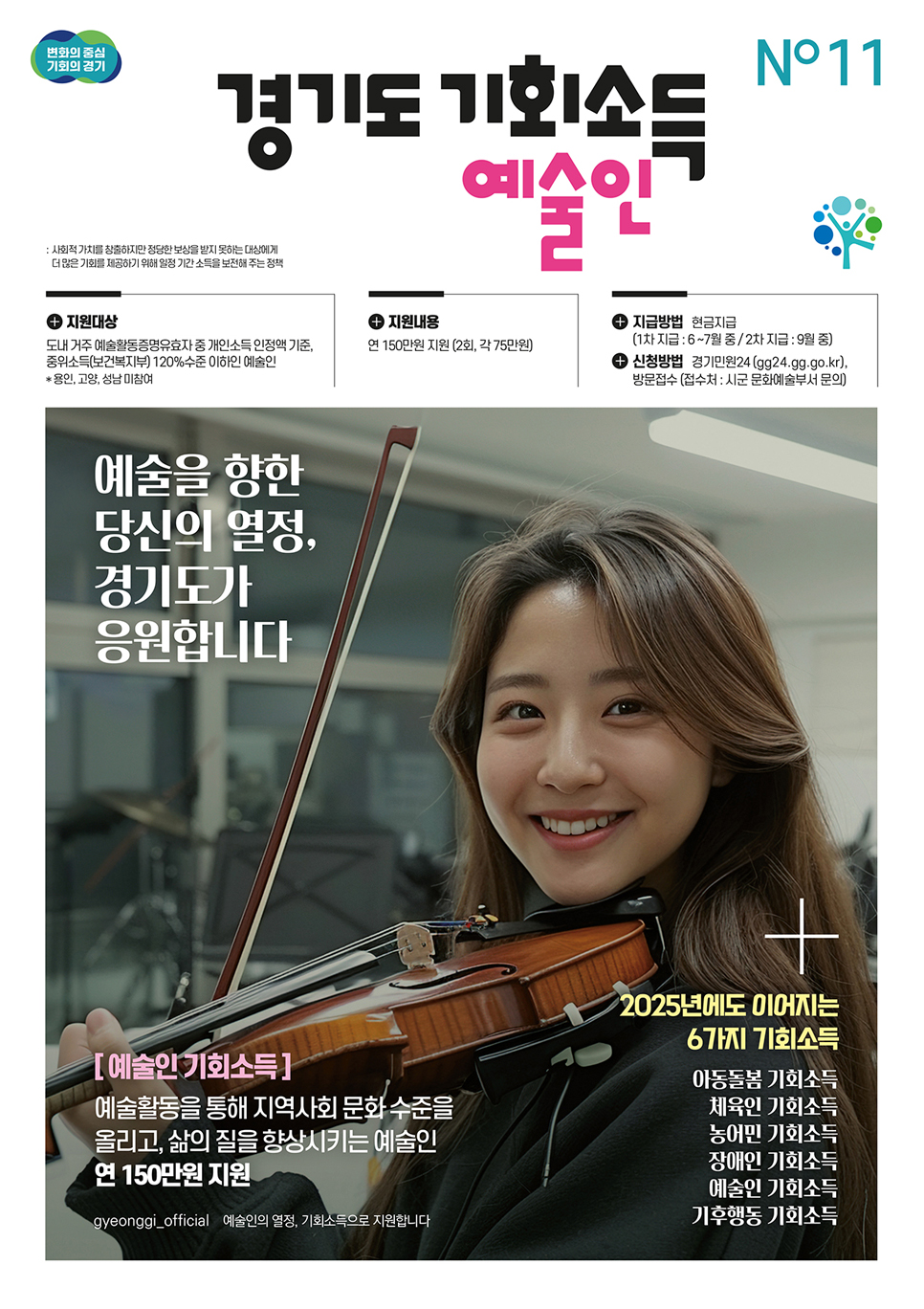 경기도 예술인 기회소득은 예술활동의 사회적 가치 창출에 대한 정당한 보상으로, 지난 2023년 시작해 올해 3년 차를 맞은 경기도 대표 문화예술정책입니다.