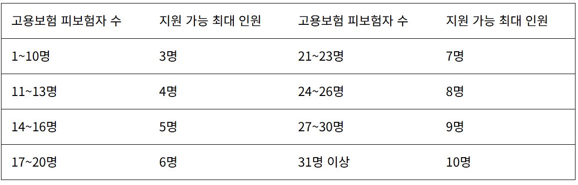 베이비부머 라이트잡 사업은 기업당 최대 10명까지 지원할 예정이다.