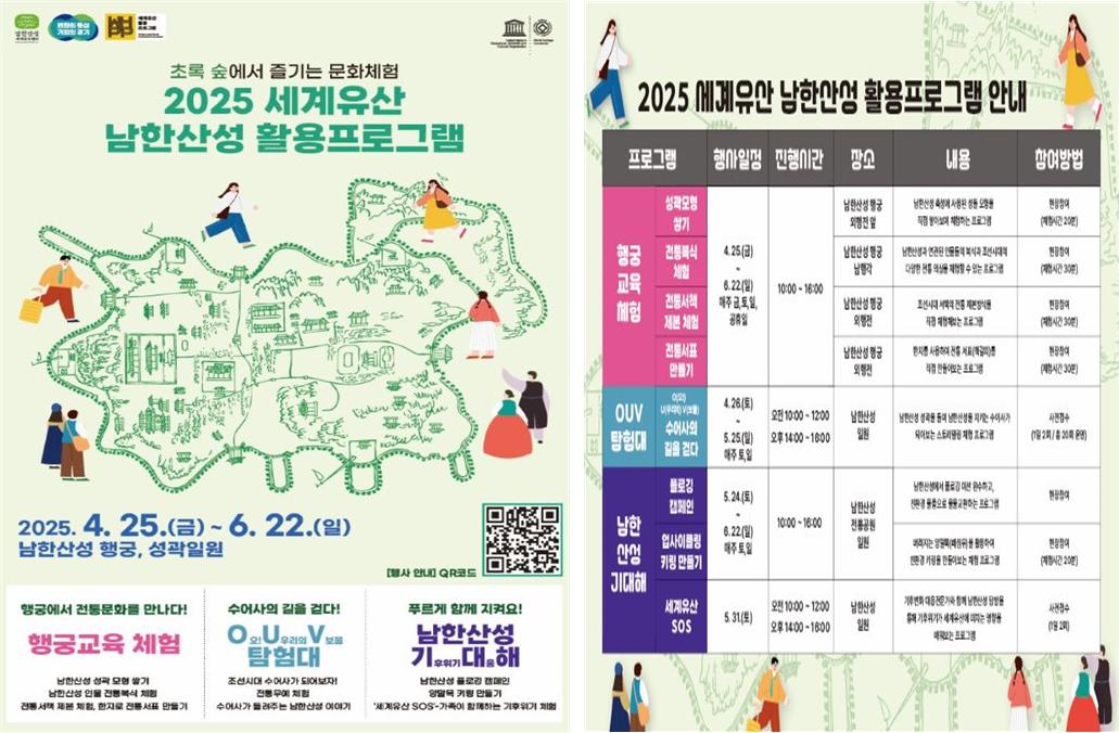 2025 세계유산 남한산성 활용프로그램