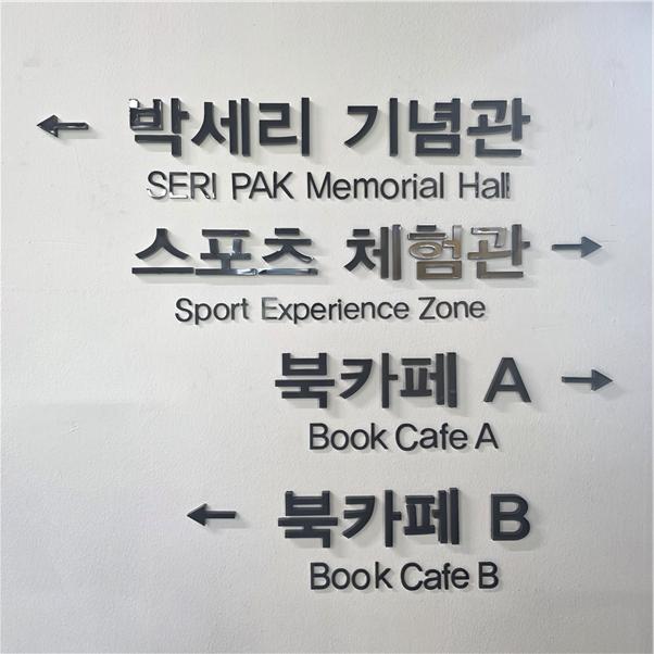 각 공간의 위치 안내 