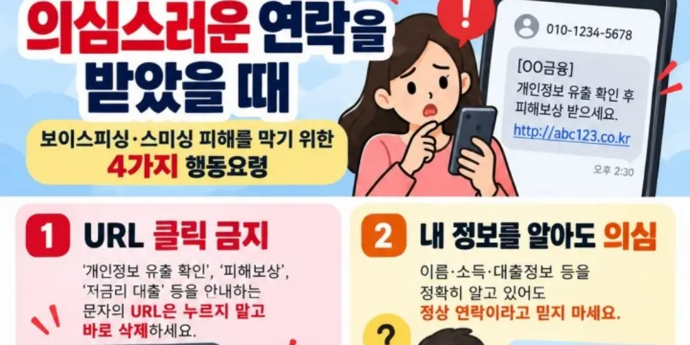 개인정보 유출 2차 피해 주의보…경기도민이 꼭 알아야 할 보이스피싱·스미싱 차단법