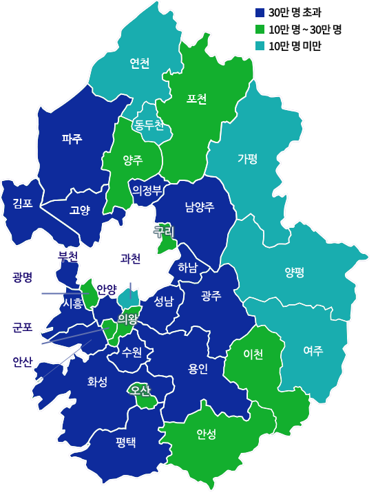경기도 지역 지도