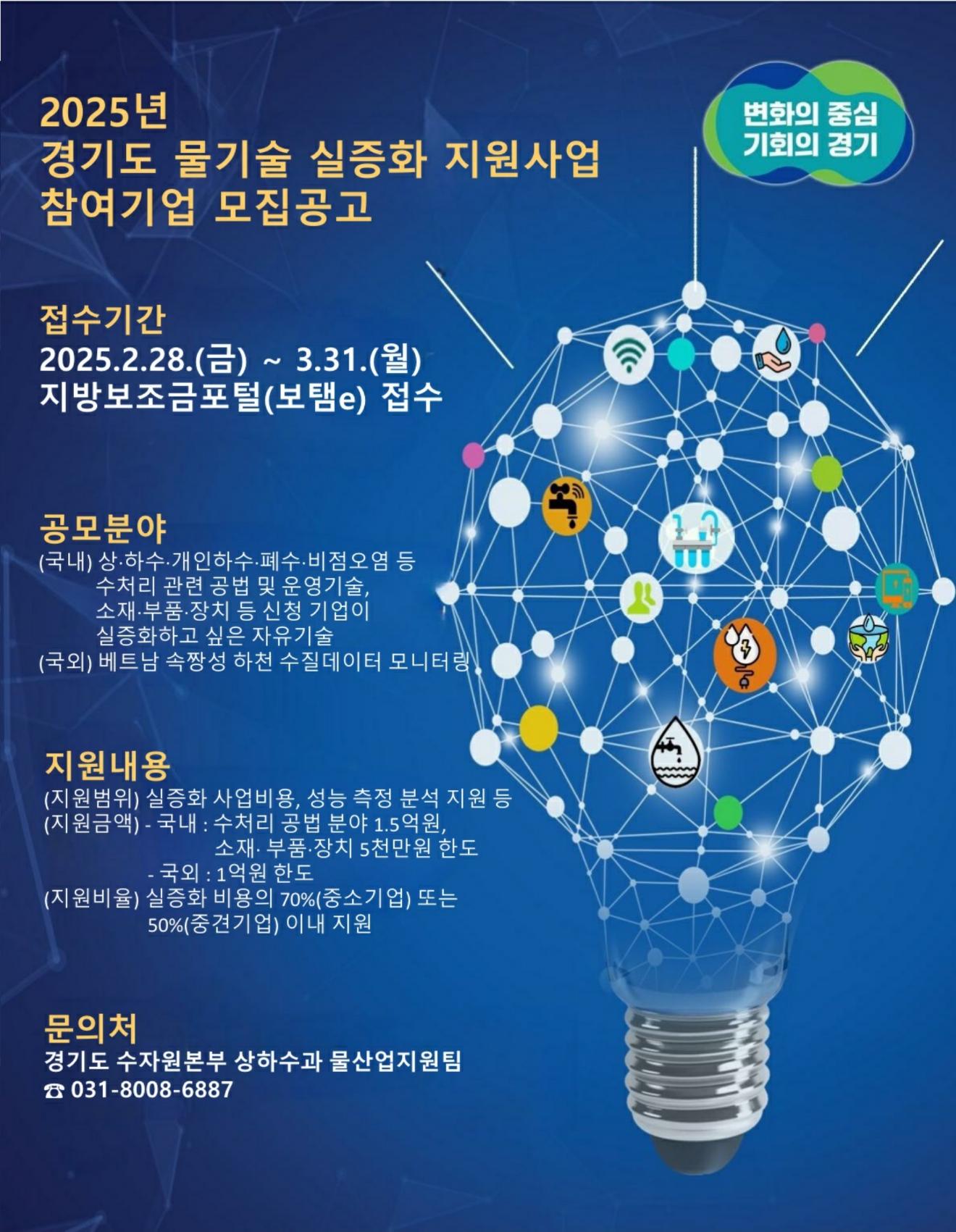 2025년 경기도 물기술 실증화 지원사업