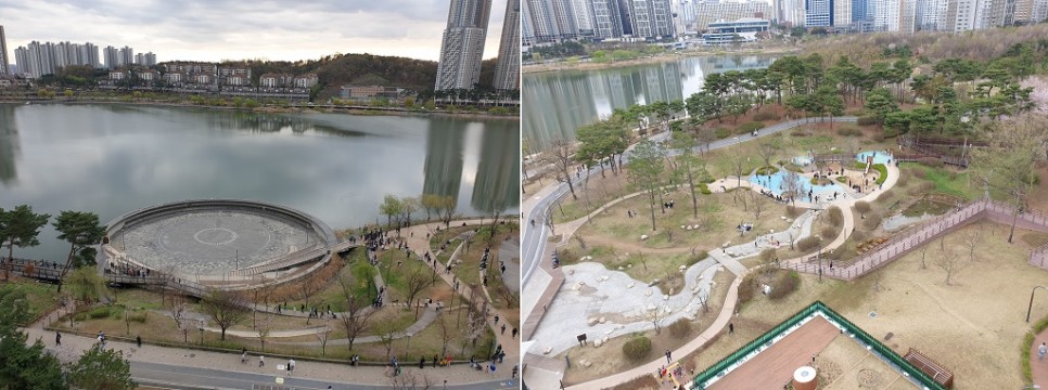 전망대에서 내려다 본 광교호수공원 