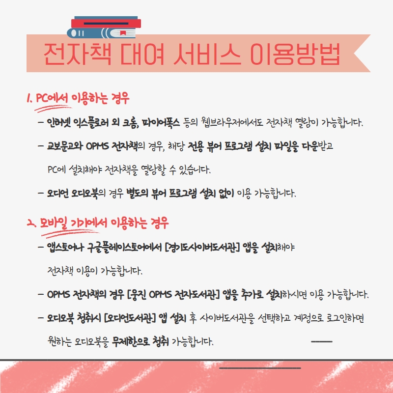 전자책 대여 서비스 이용방법