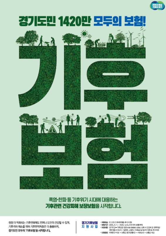 4월 11일 시작돼 지난 19일로 시행 100일을 맞은 경기 기후보험은 지난 5월 말라리아 등으로 8명이 혜택을 받은 이후 6월에는 첫 온열질환자 사례 등 21명이 받았고, 7월 20일 기준으로 총 78명이 혜택을 받았다. 